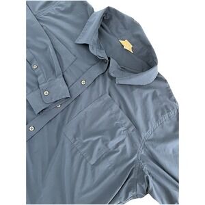 Duluth Trading Shirt Women XXL Blue Button Up Camping Hiking Climbing Outdoors‎